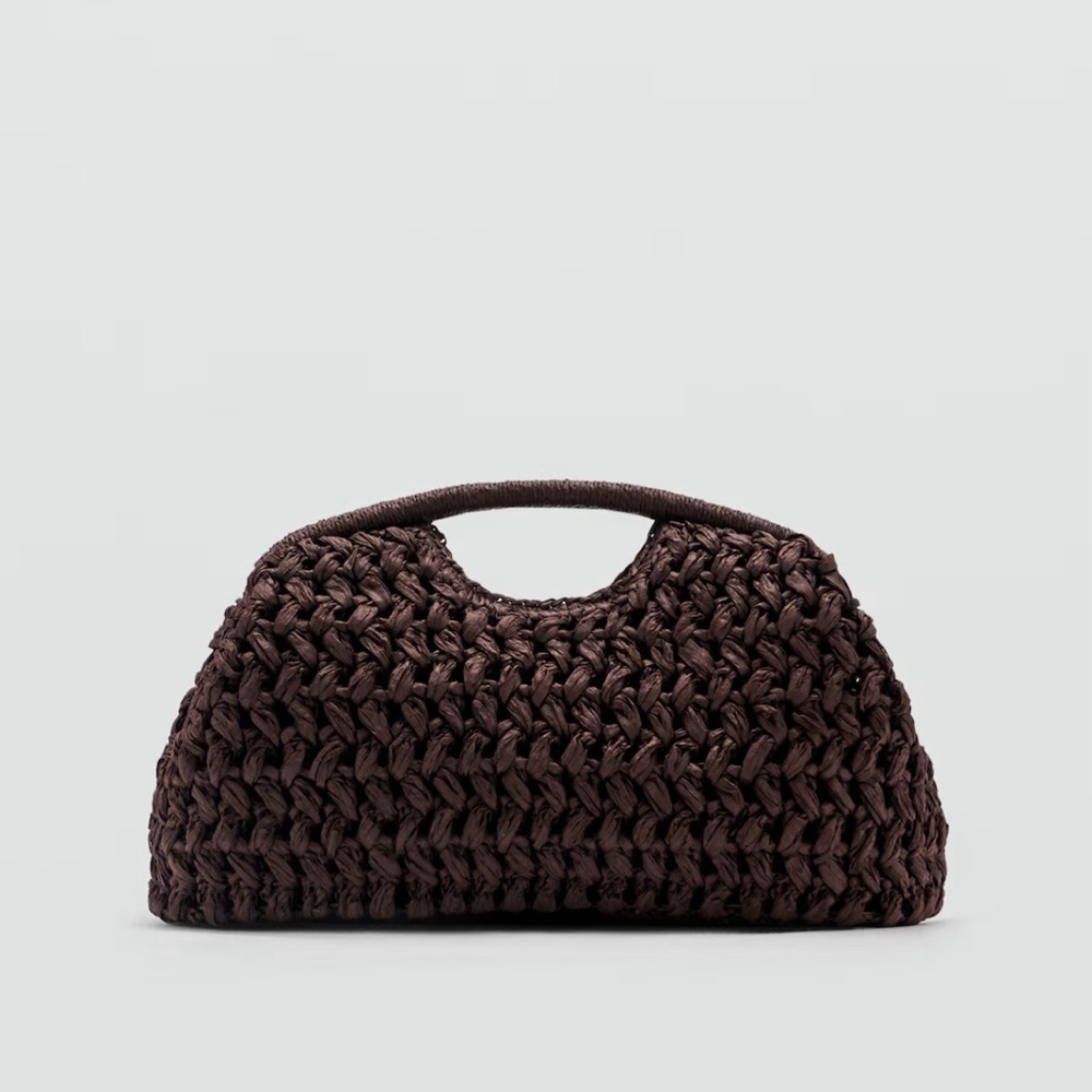 Mango Natural Fiber Clutch Bag